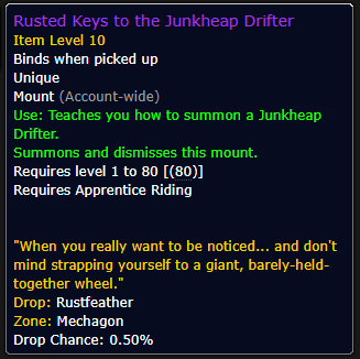 Rusted Keys to the Junkheap Drifter