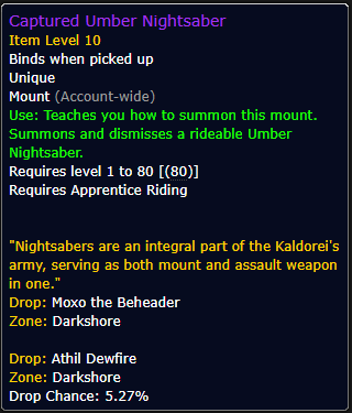 Captured Umber Nightsaber