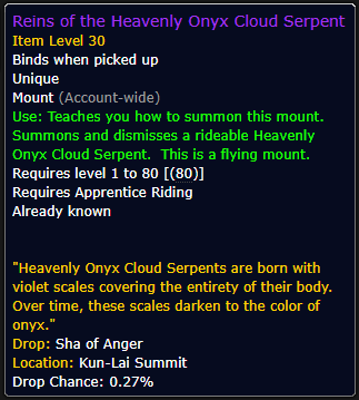 Reins of the Heavenly Onyx Cloud Serpent
