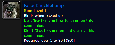 False Knucklebump