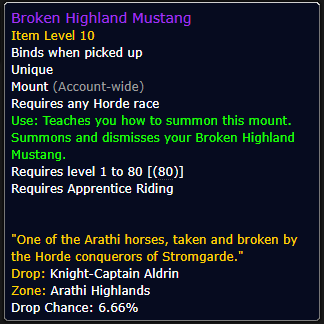 Broken Highland Mustang(Horde)
