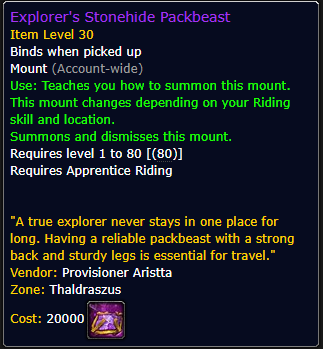 Explorer's Stonehide Packbeast