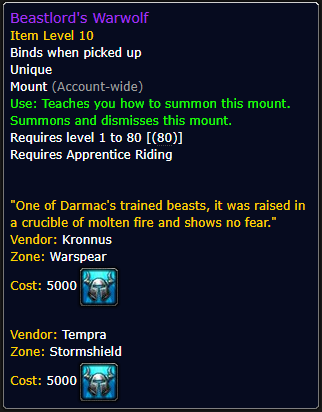 Beastlord's Warwolf