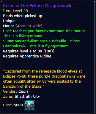Reins of the Eclipse Dragonhawk