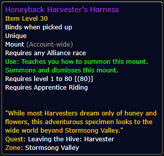 Honeyback Harvester's Harness(Alliance)