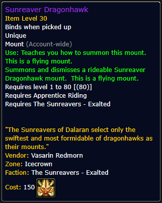 Sunreaver Dragonhawk(Horde)