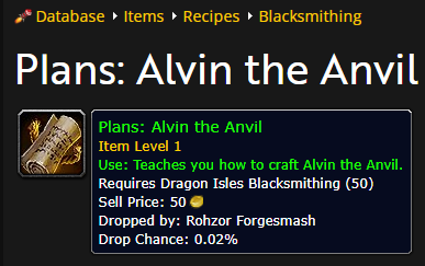 Plans: Alvin the Anvil