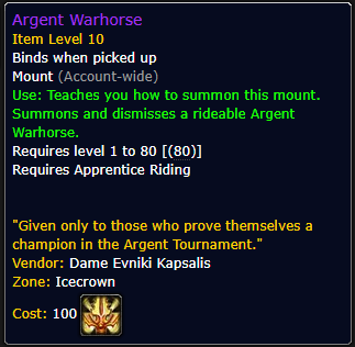 Argent Warhorse
