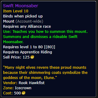 Swift Moonsaber(Alliance)
