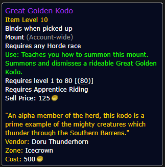Great Golden Kodo(Horde)