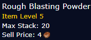 [WoW Classic ERA] Rough Blasting Powder *20