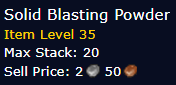 [WoW Classic ERA] Solid Blasting Powder *20