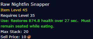[WoW Classic ERA] Raw Nightfin Snapper *20