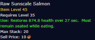 [WoW Classic ERA] Raw Sunscale Salmon *20