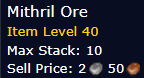 [WoW Classic ERA] Mithril Bar *20