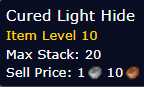 [WoW Classic ERA] Cured Light Hide *5
