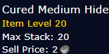 [WoW Classic ERA] Cured Medium Hide *5