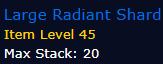 [WoW Classic ERA] Large Radiant Shard *20
