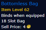 [WoW Classic ERA] Bottomless Bag *1