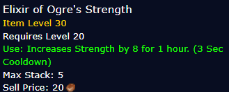 [WoW Classic ERA] Elixir of Ogre's Strength *20