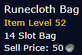 [WoW Classic ERA] Runecloth Bag*11