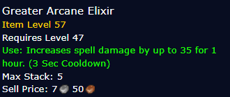 [WoW Classic ERA] Greater Arcane Elixir *10