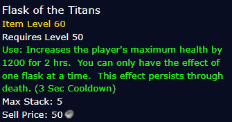[WoW Classic ERA] Flask of the Titans *1