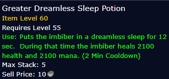 [WoW Classic ERA] Greater Dreamless Sleep Potion *10