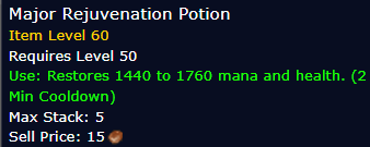 [WoW Classic ERA] Major Rejuvenation Potion *10