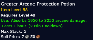 [WoW Classic ERA] Greater Arcane Protection Potion *10