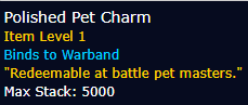 [WoW US} Polished Pet Charm Farm * 1000