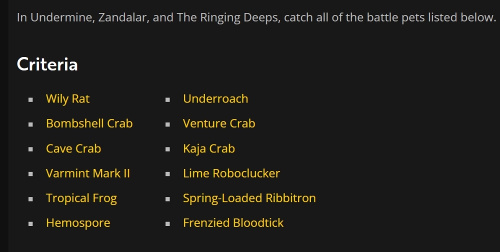[WoW] Undermines Safari 