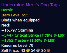 Undermine Merc's Dog Tags - Neck