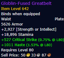 Globlin-Fused Greatbelt - Plate Waist