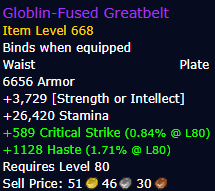 Globlin-Fused Greatbelt - Plate Waist