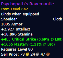 Psychopath's Ravemantle - Cloth Shoulder