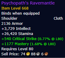 Psychopath's Ravemantle - Cloth Shoulder
