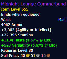 Midnight Lounge Cummerbund - Mail Waist