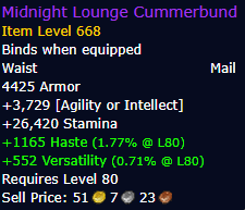 Midnight Lounge Cummerbund - Mail Waist