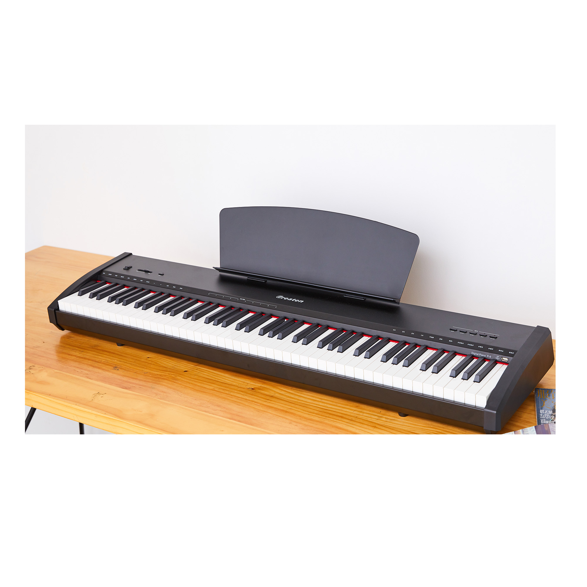 P-9: Portable Digital Piano for Beginners, Entry-level, 88 Keys, Hammer Action Keyboard, 138 Voices, 64 Polyphony