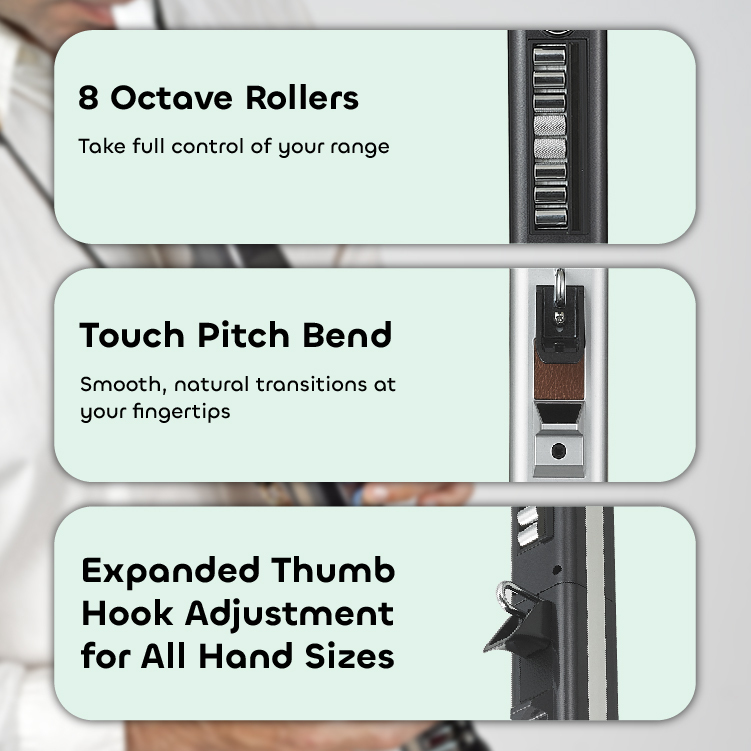 Greaten AP500 Pro Electronic Wind Instrument, 120 Sounds, Voice Control, Bluetooth