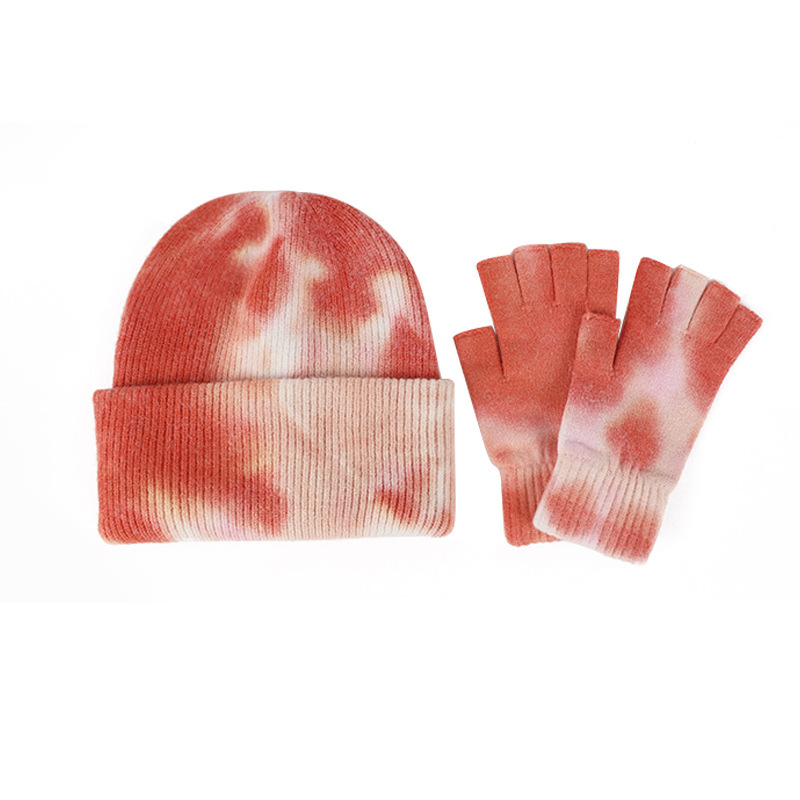 Winter Tie-Dye Beanie / Gloves Set