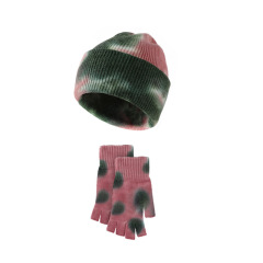 Winter Tie-Dye Beanie / Gloves Set