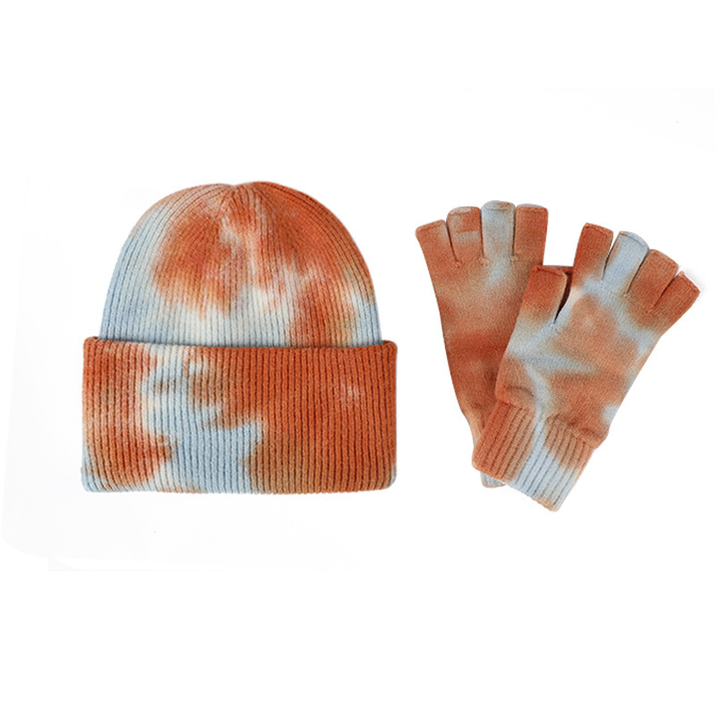 Winter Tie-Dye Beanie / Gloves Set