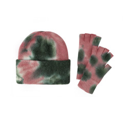 Winter Tie-Dye Beanie / Gloves Set