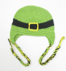 Hand-Knit Baby Trapper Beanie