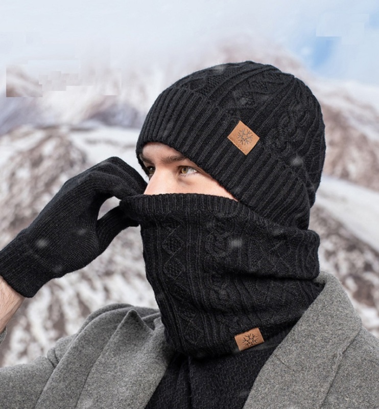 Winter Beanie/Touchscreen Gloves/Neck-Warmer Set