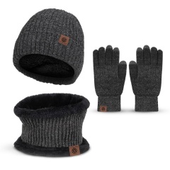 Winter Beanie/Touchscreen Gloves/Neck-Warmer Set