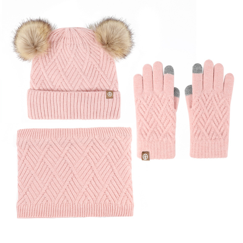 Wool Beanie/Touchscreen Gloves/Neck-Warmer Set