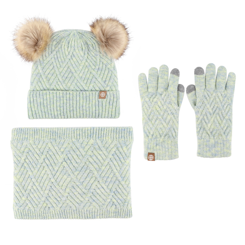 Wool Beanie/Touchscreen Gloves/Neck-Warmer Set